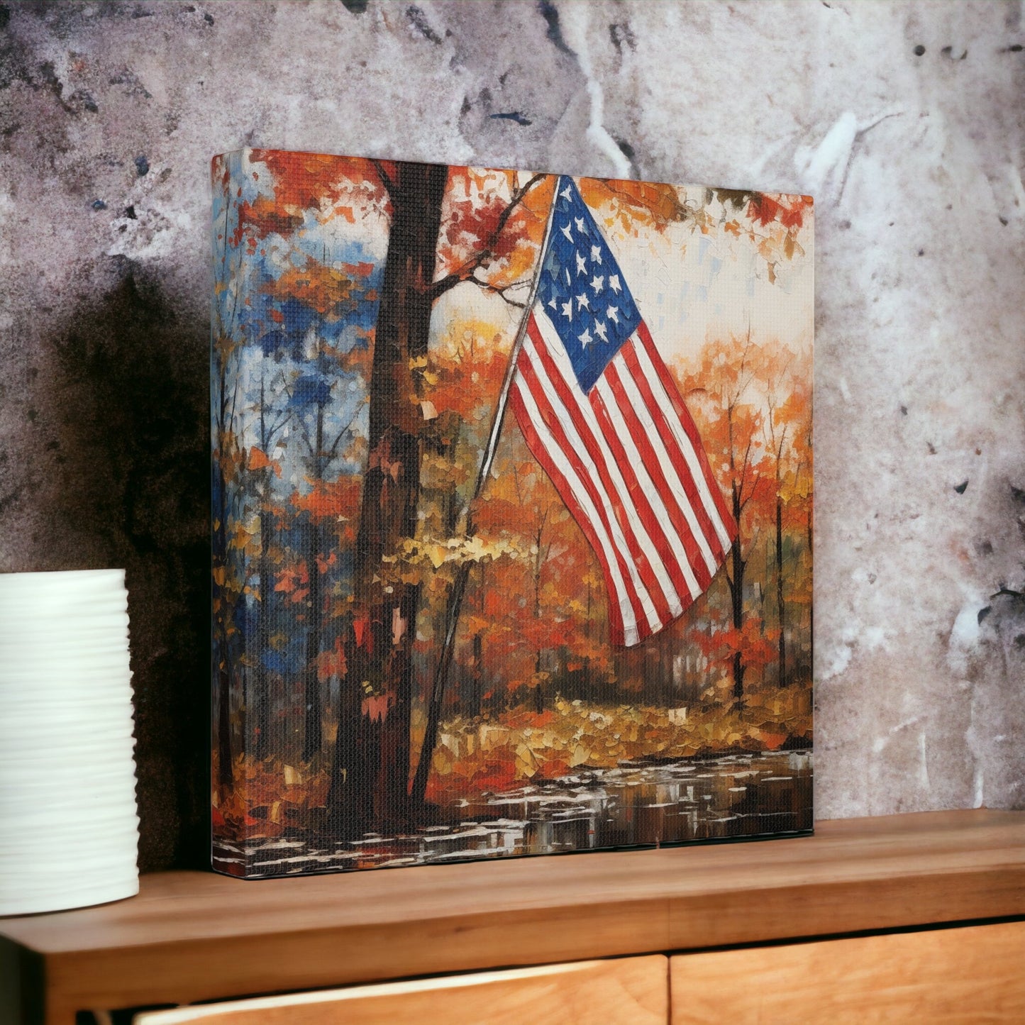 "Watercolor Painted America In Fall" Wall Art - Weave Got Gifts - Unique Gifts You Won’t Find Anywhere Else!