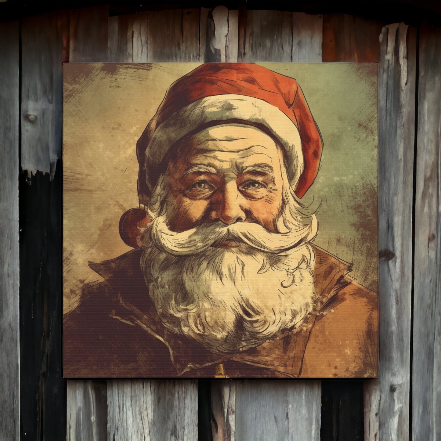 "Vintage Santa Christmas" Wall Art - Weave Got Gifts - Unique Gifts You Won’t Find Anywhere Else!