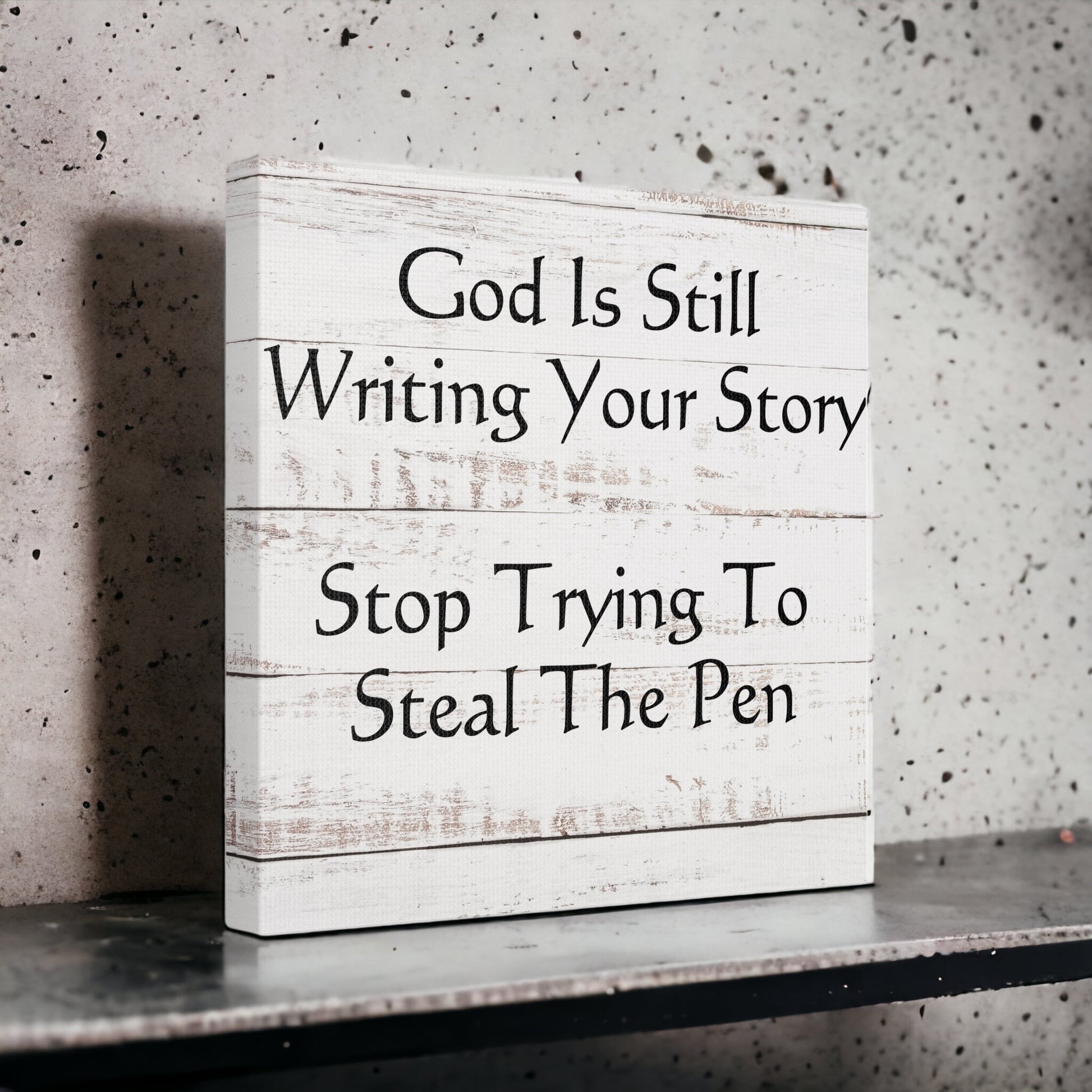 Faith wall art with scripture message
