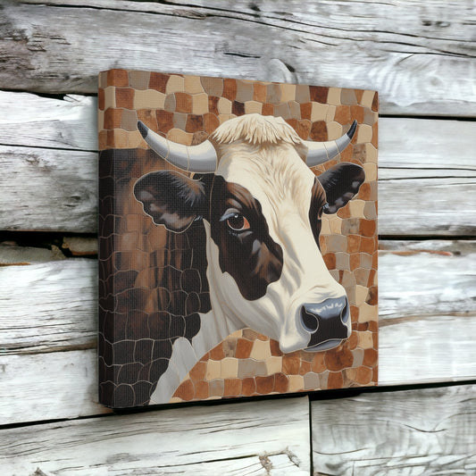 "Rustic Cow Gaze" Wall Art - Weave Got Gifts - Unique Gifts You Won’t Find Anywhere Else!