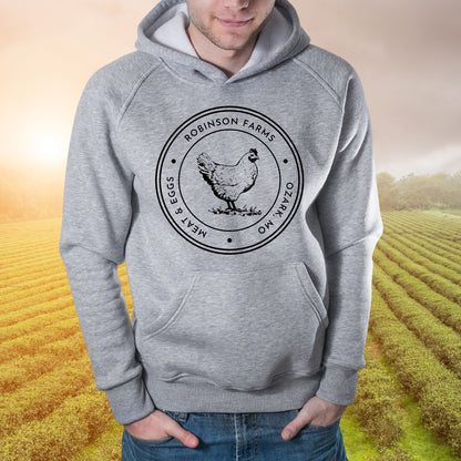 Custom "Chicken Farm Logo" Hoodie - Weave Got Gifts - Unique Gifts You Won’t Find Anywhere Else!