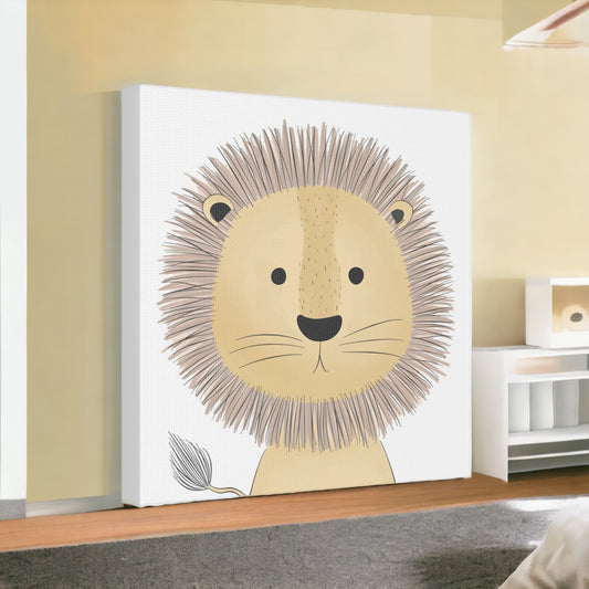 "Cute Lion" Canvas Wall Art - Weave Got Gifts - Unique Gifts You Won’t Find Anywhere Else!