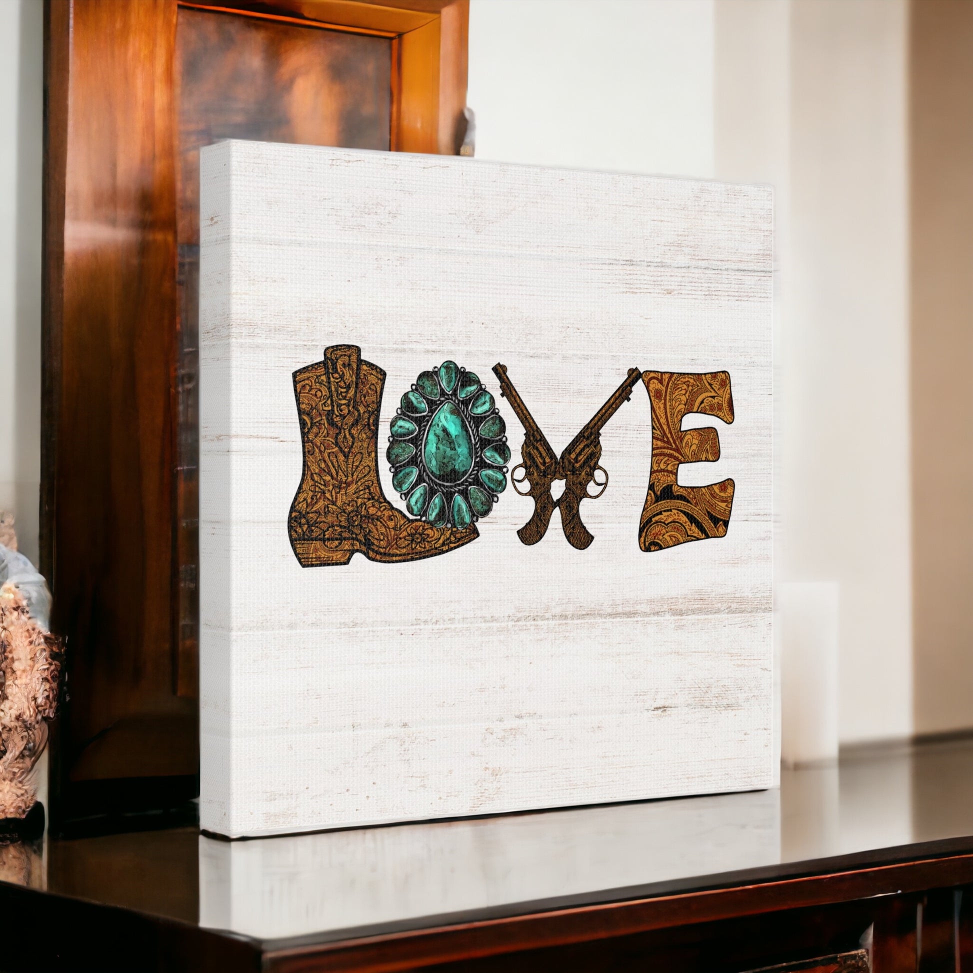 "Wild West Love" Canvas Wall Art Print - Weave Got Gifts - Unique Gifts You Won’t Find Anywhere Else!