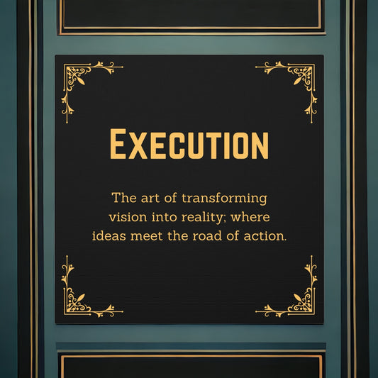 Entrepreneur Art – Black and Gold Execution Canvas Print