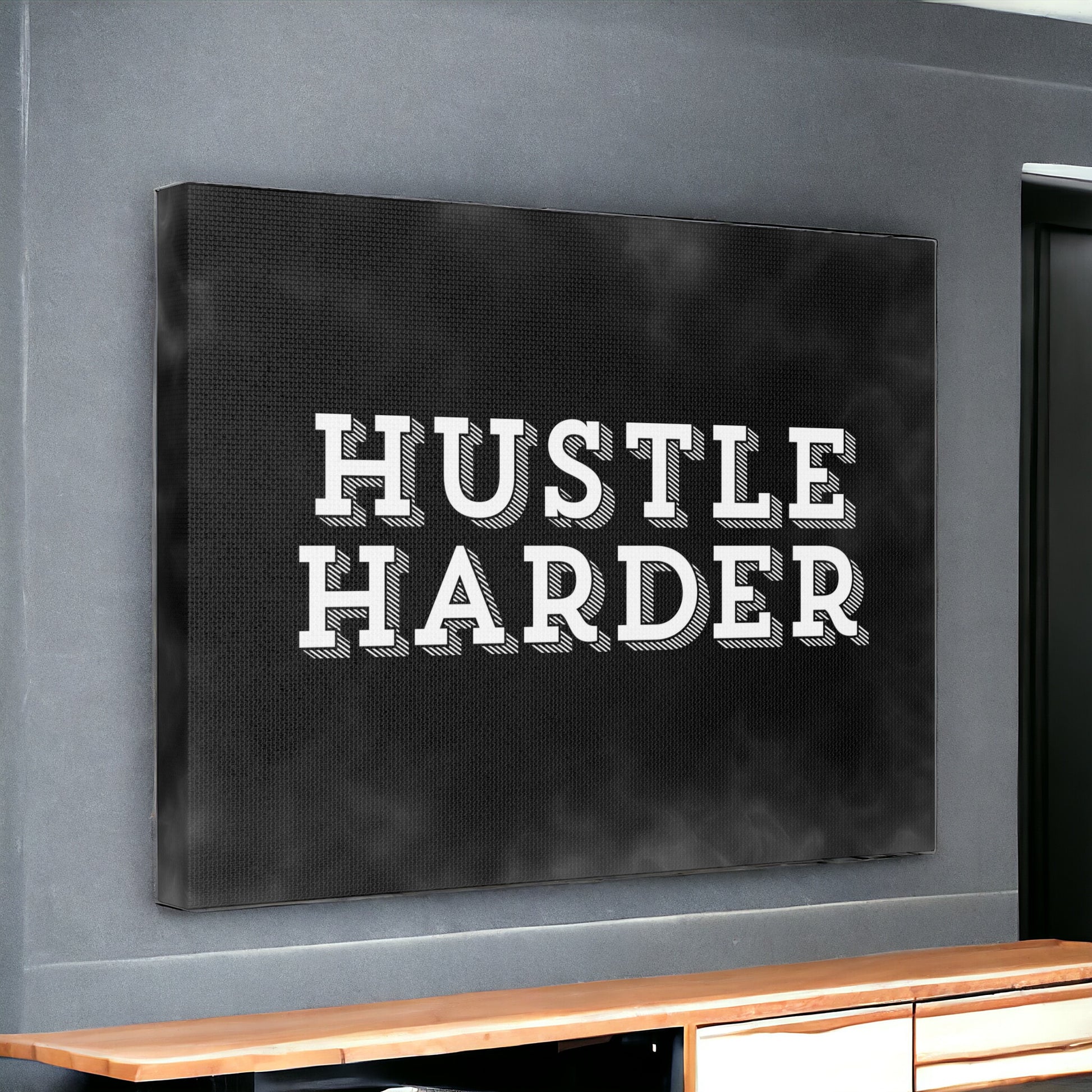 "Hustle Harder" Wall Art - Weave Got Gifts - Unique Gifts You Won’t Find Anywhere Else!