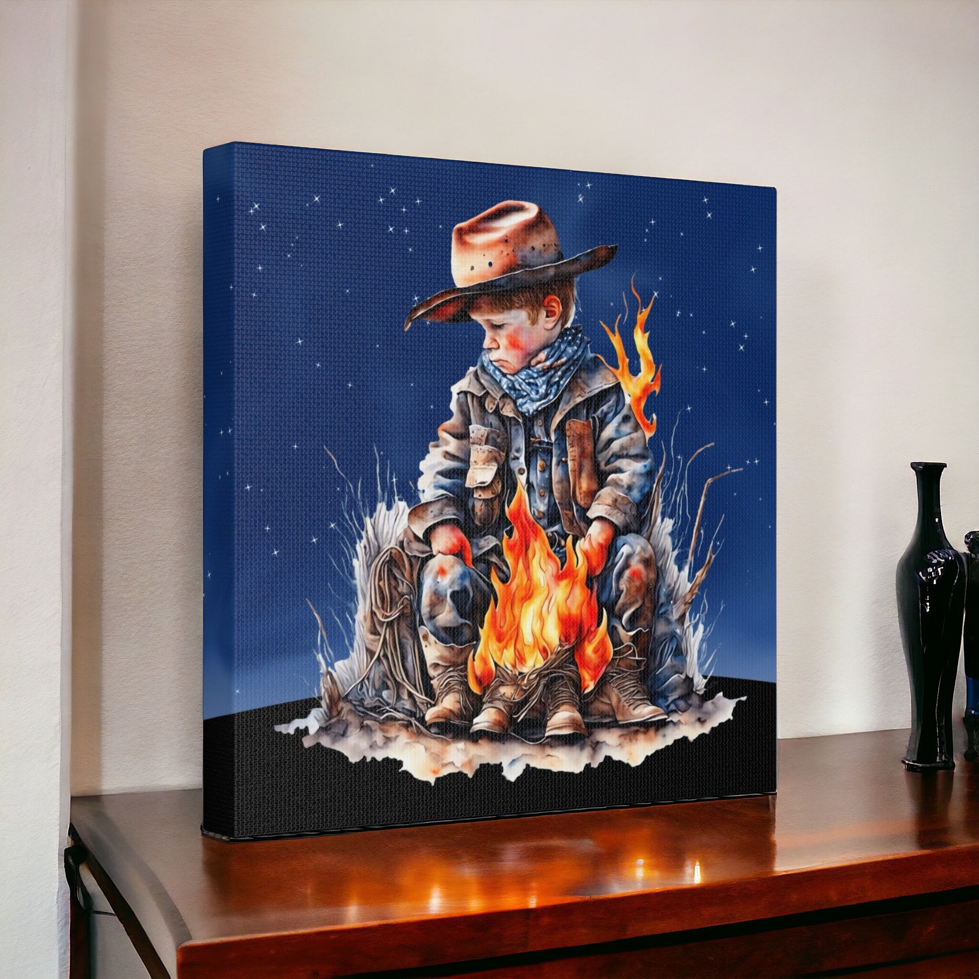 "Starry Night Cowboy" Wall Art - Weave Got Gifts - Unique Gifts You Won’t Find Anywhere Else!