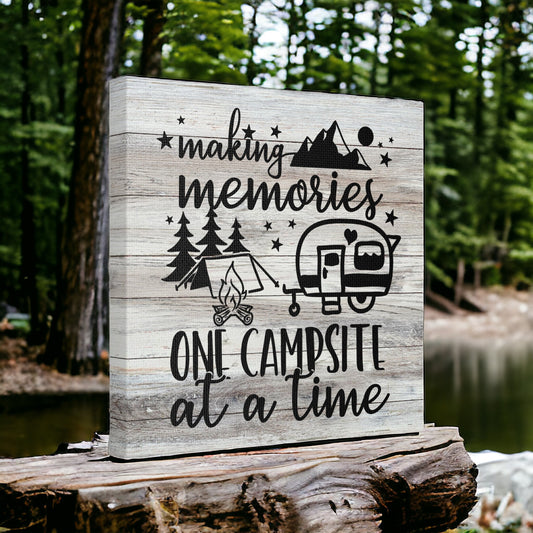 "Making Memories One Campsite At A Time" Wall Art - Weave Got Gifts - Unique Gifts You Won’t Find Anywhere Else!