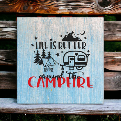 "Life Is Better Around The Campfire" Wall Art - Weave Got Gifts - Unique Gifts You Won’t Find Anywhere Else!