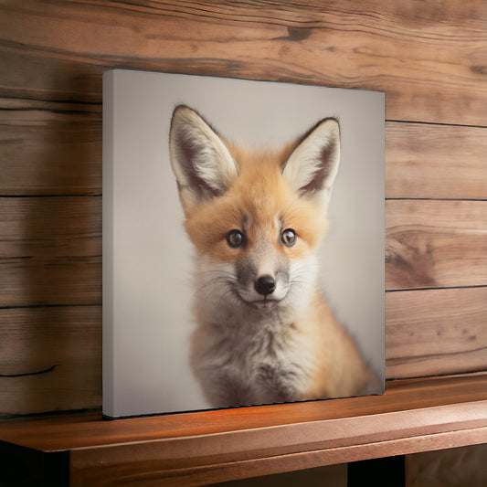 Fox Canvas – Baby Fox Wall Art Wildlife Photography Print