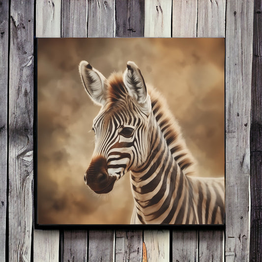 "Baby Zebra Portrait" Wall Art - Weave Got Gifts - Unique Gifts You Won’t Find Anywhere Else!