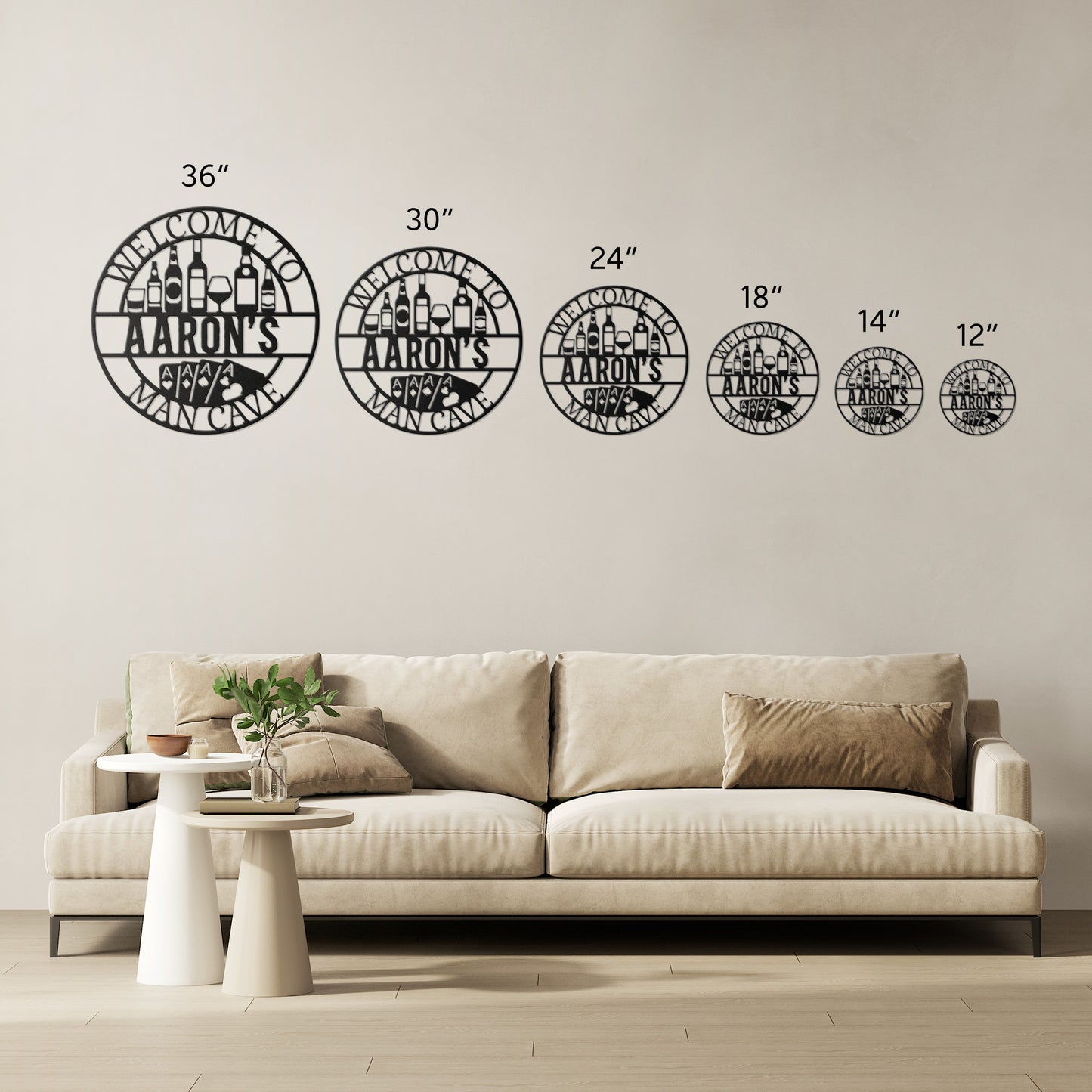 "Custom Man Cave" Steel Sign - Weave Got Gifts - Unique Gifts You Won’t Find Anywhere Else!