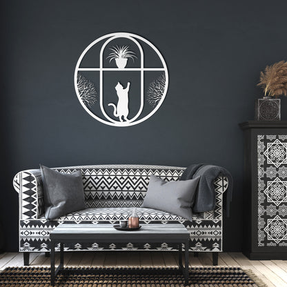 "Cat Window" Wall Art - Weave Got Gifts - Unique Gifts You Won’t Find Anywhere Else!