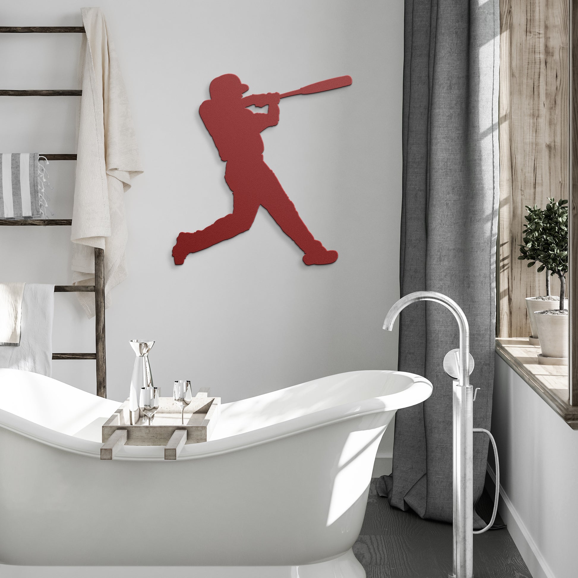 "Baseball Player" Steel Metal Sign - Weave Got Gifts - Unique Gifts You Won’t Find Anywhere Else!