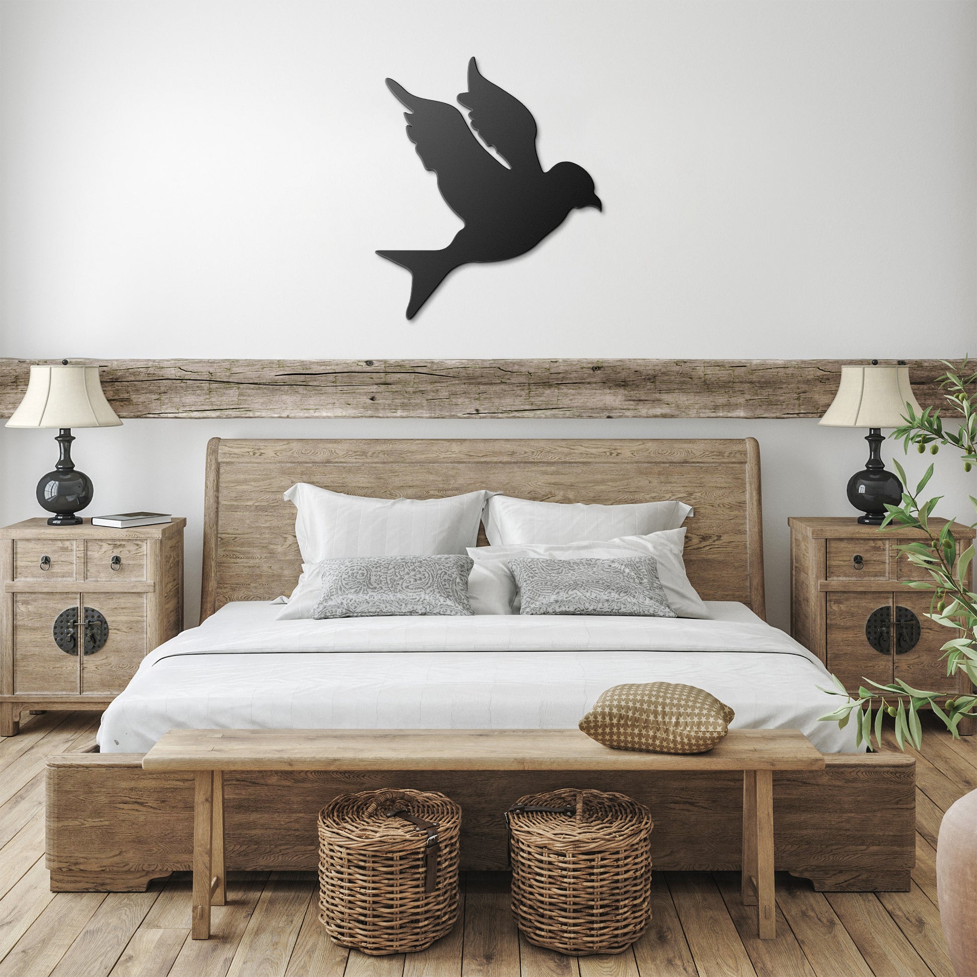 Elegant birds flying wall art for nature-inspired home decor.
