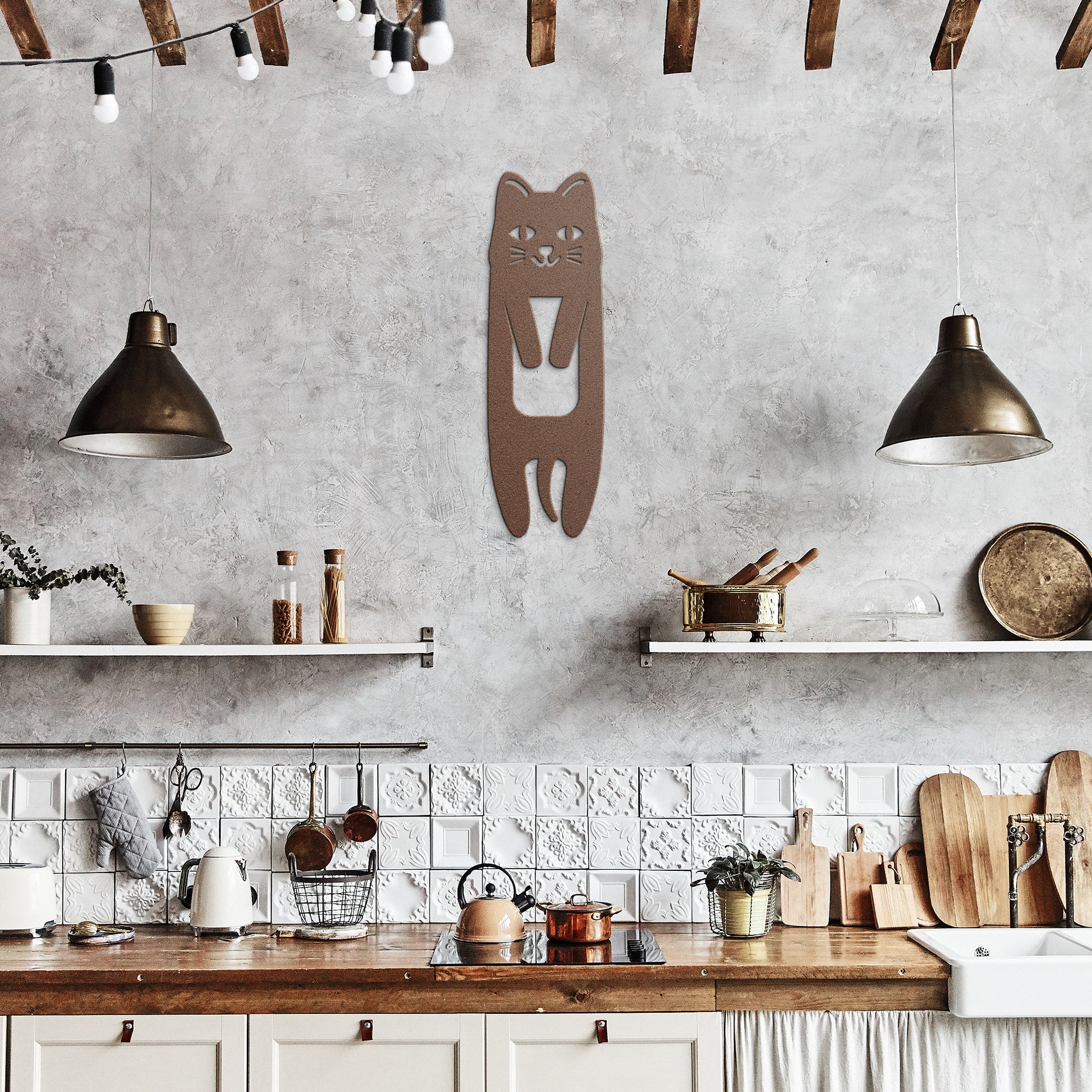 "Kitty Cat" Metal Wall Art - Weave Got Gifts - Unique Gifts You Won’t Find Anywhere Else!