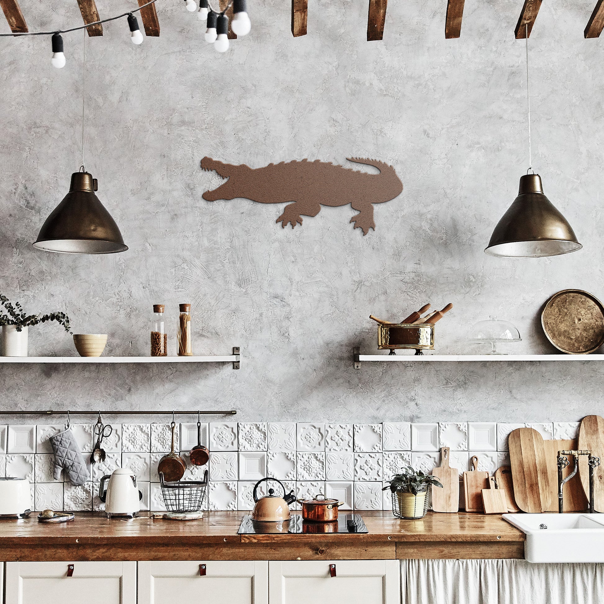 "Angry Crocodile" Steel Sign - Weave Got Gifts - Unique Gifts You Won’t Find Anywhere Else!
