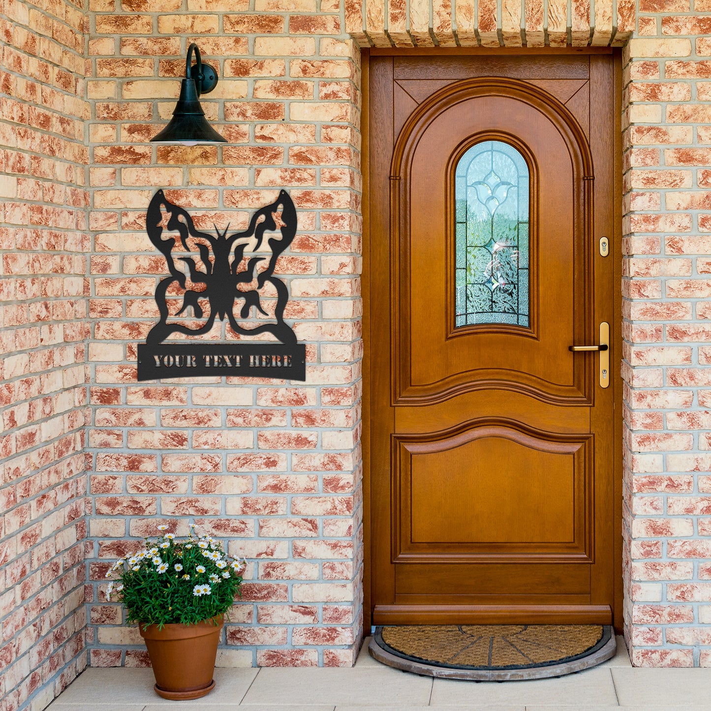 Customizable butterfly with initials for home décor
