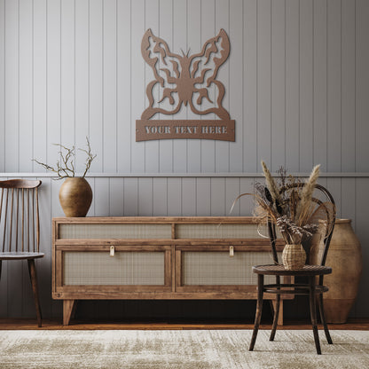 Butterfly monogram sign perfect for weddings or housewarmings
