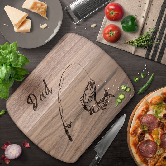 "Fishing Dad" Hardwood Cutting Board - Weave Got Gifts - Unique Gifts You Won’t Find Anywhere Else!