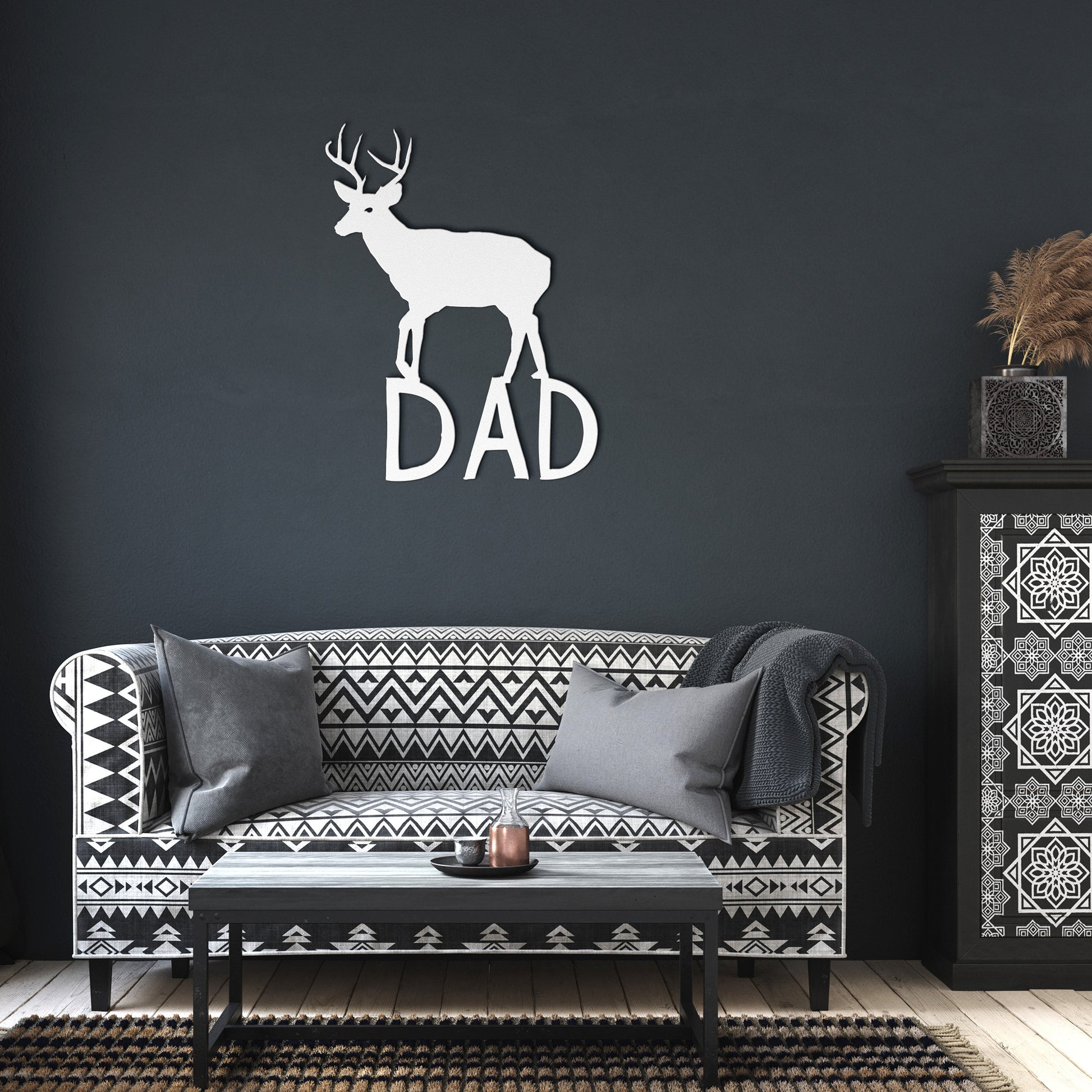 Metal deer cutout decor for hunting enthusiasts
