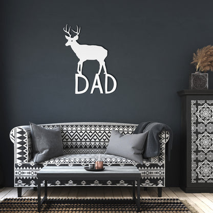 Metal deer cutout decor for hunting enthusiasts
