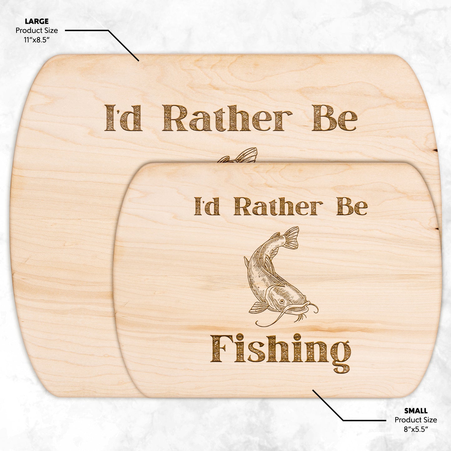 "I'd Rather Be Fishing" Hardwood Cutting Board - Weave Got Gifts - Unique Gifts You Won’t Find Anywhere Else!