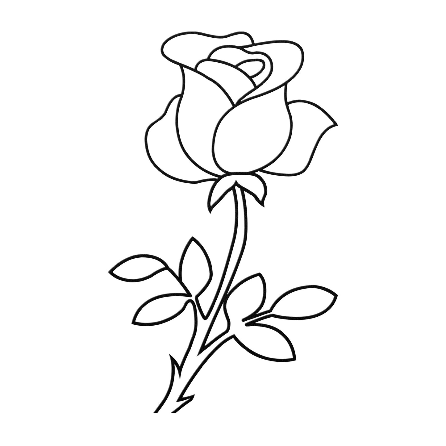 Floral wall art steel cut out rose
