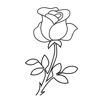 Floral wall art steel cut out rose
