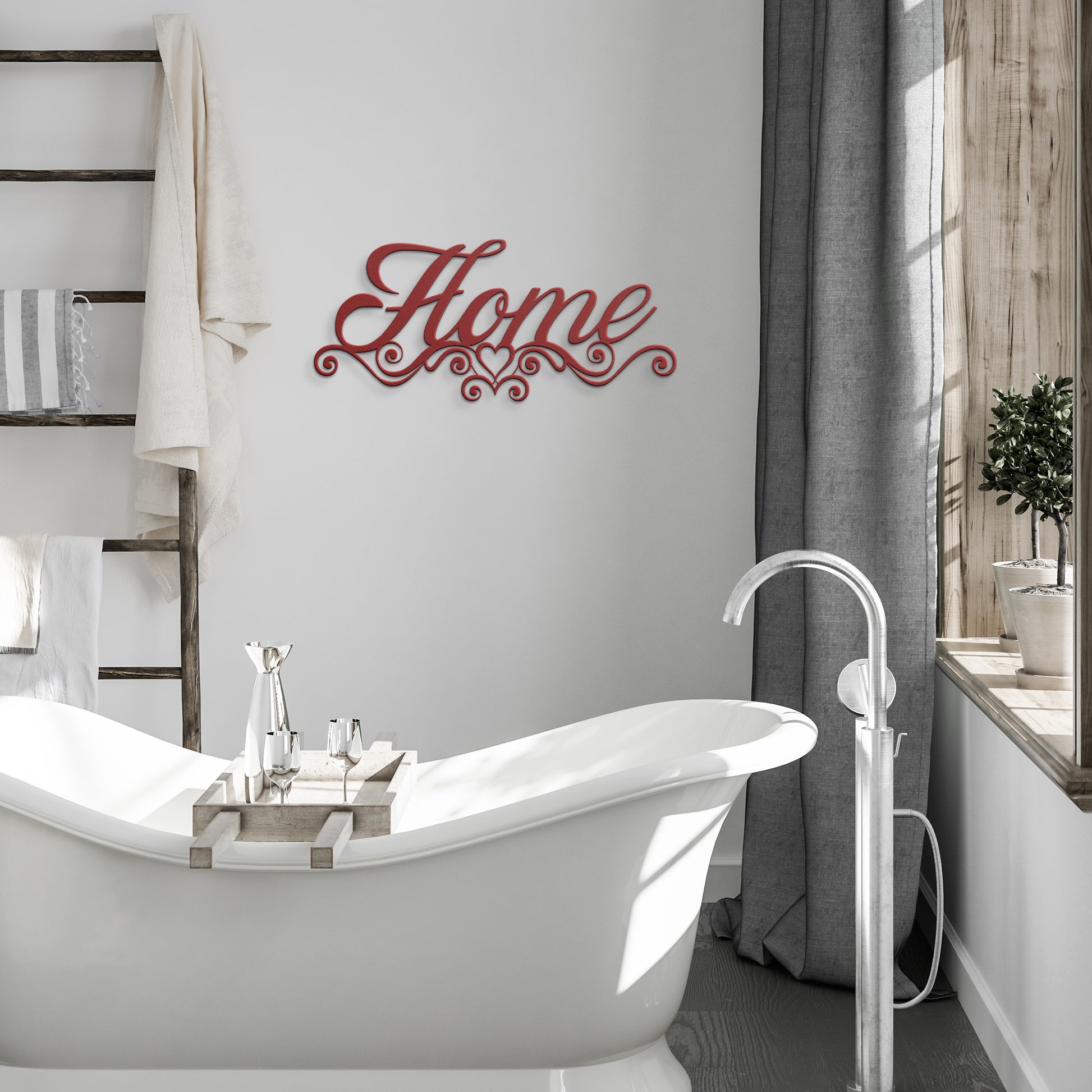 Outdoor metal signs for home with intricate details
