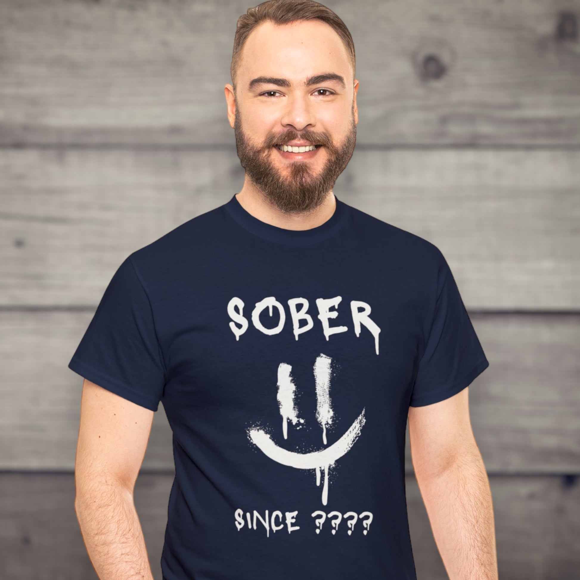 High-quality recovery t-shirt with customizable text for sober anniversaries
