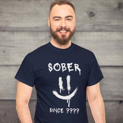 High-quality recovery t-shirt with customizable text for sober anniversaries
