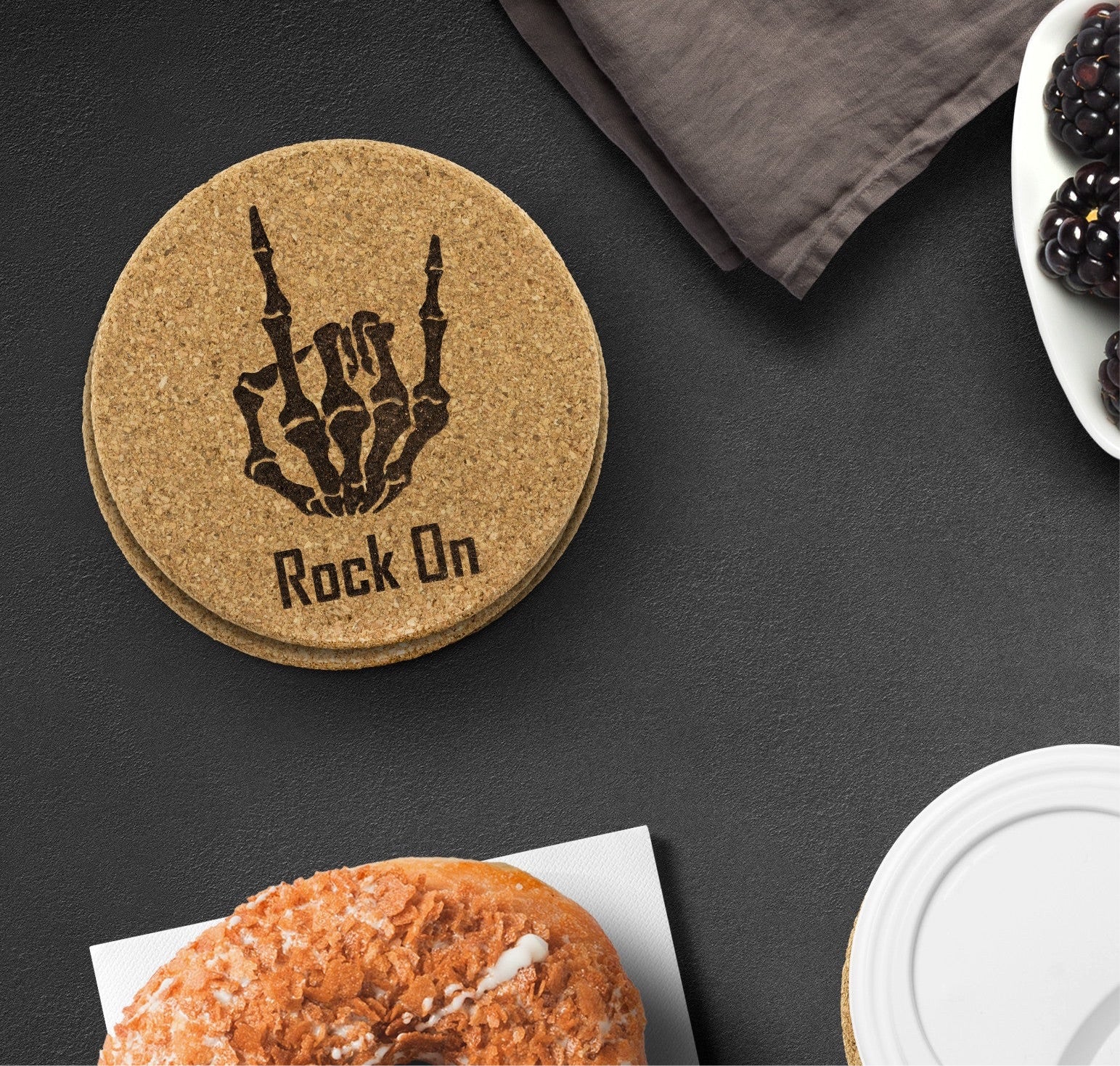 "Rock On" 4 Piece Coaster Set - Weave Got Gifts - Unique Gifts You Won’t Find Anywhere Else!