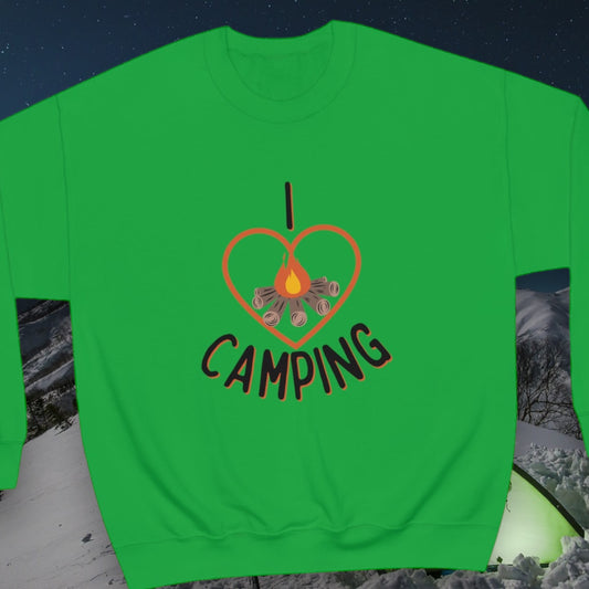 "I Love Camping" Crewneck Sweatshirt - Weave Got Gifts - Unique Gifts You Won’t Find Anywhere Else!