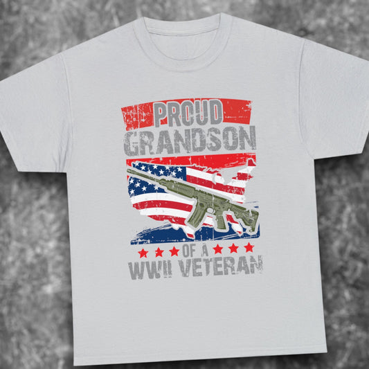 "Grandson Of WW2 Veteran" T-Shirt - Weave Got Gifts - Unique Gifts You Won’t Find Anywhere Else!