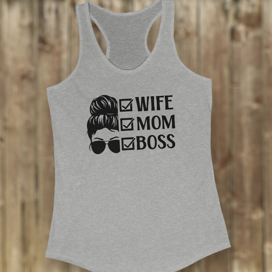 "Wife, Mom, Boss" Women's Tank Top - Weave Got Gifts - Unique Gifts You Won’t Find Anywhere Else!