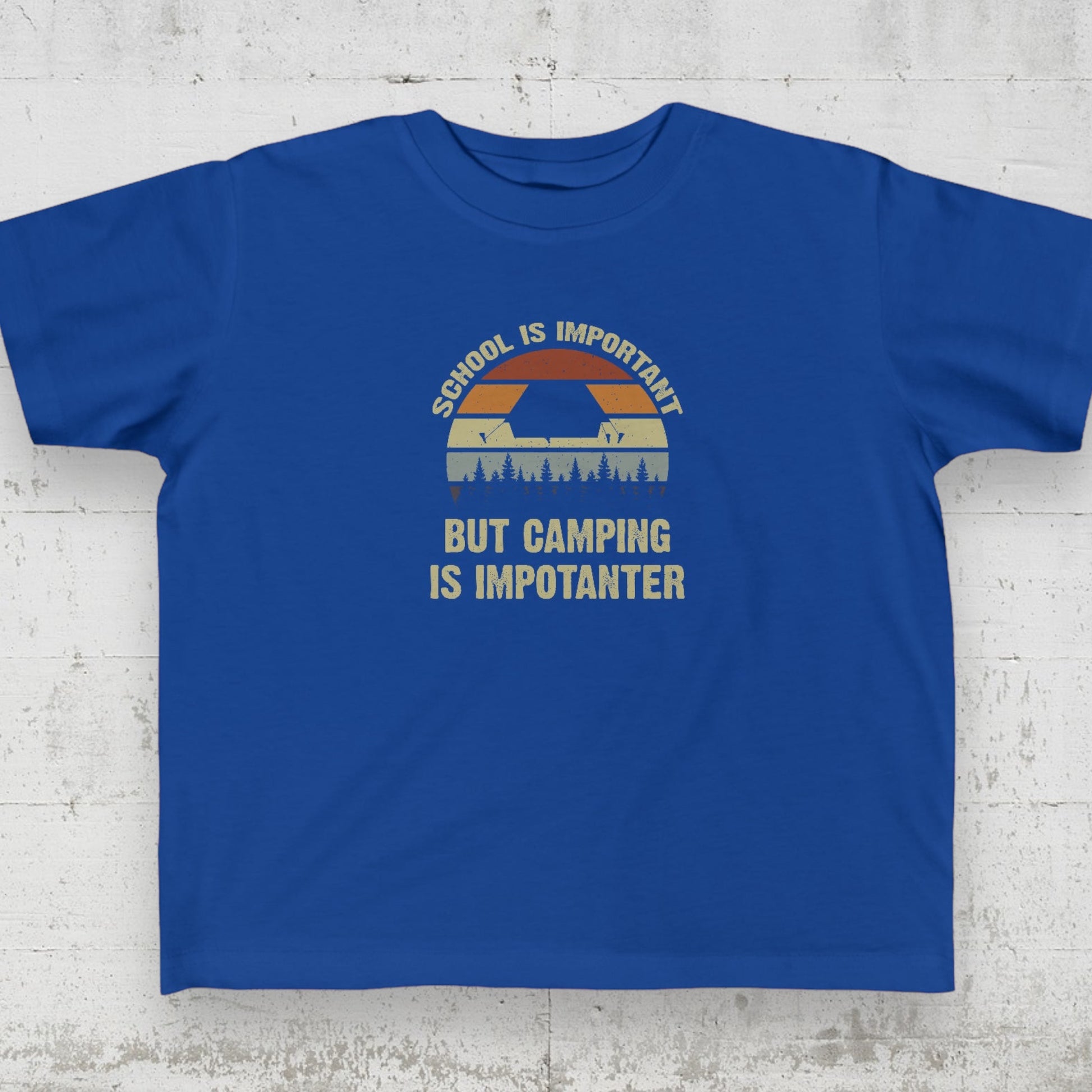 "Camping Is Importanter" Toddler T-Shirt - Weave Got Gifts - Unique Gifts You Won’t Find Anywhere Else!