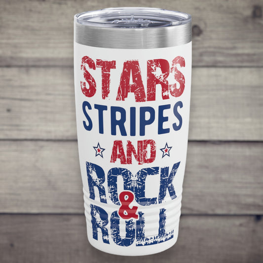 "Stars, Stripes And Rock & Roll" Tumbler - Weave Got Gifts - Unique Gifts You Won’t Find Anywhere Else!