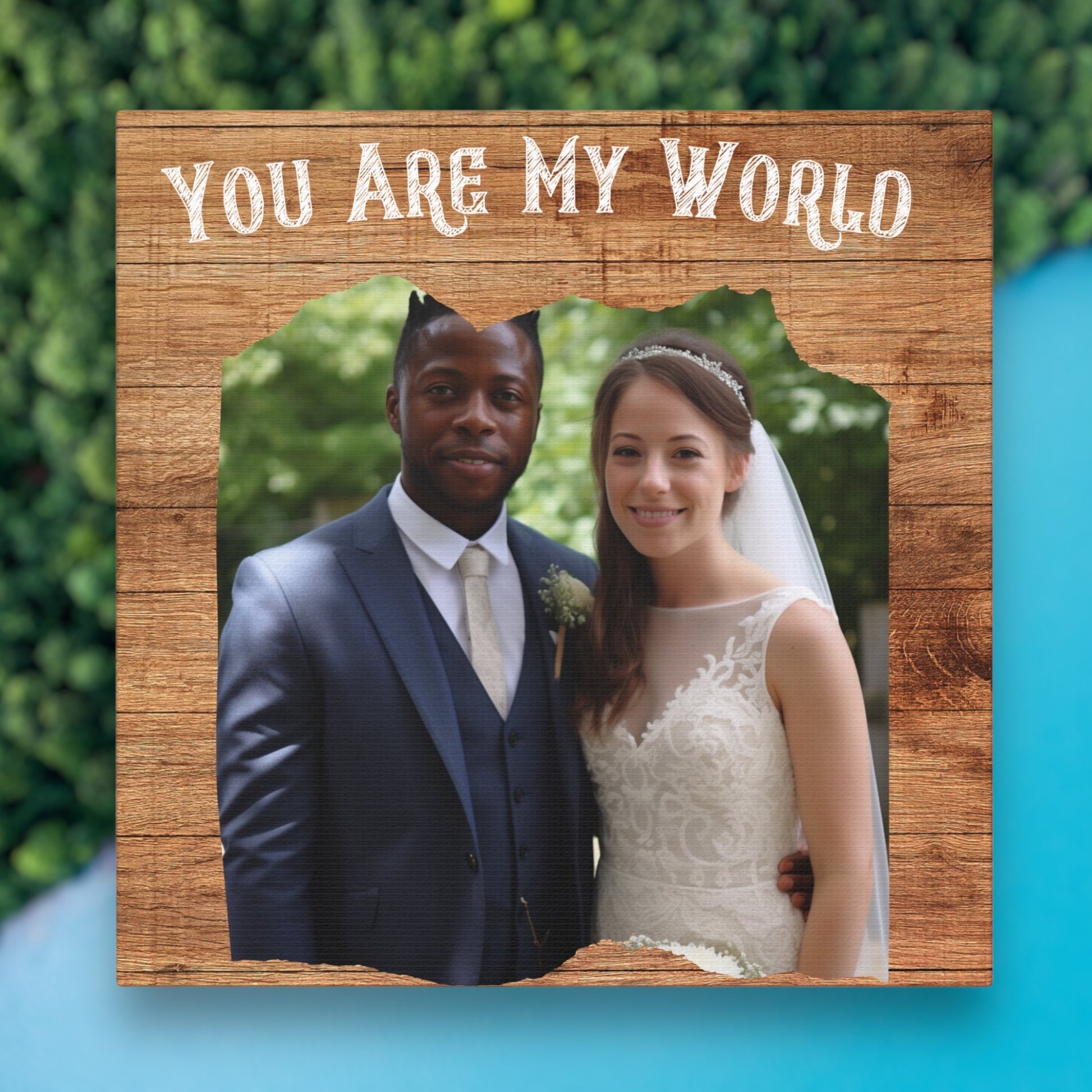 "You Are My World" Custom Photo Wall Art - Weave Got Gifts - Unique Gifts You Won’t Find Anywhere Else!