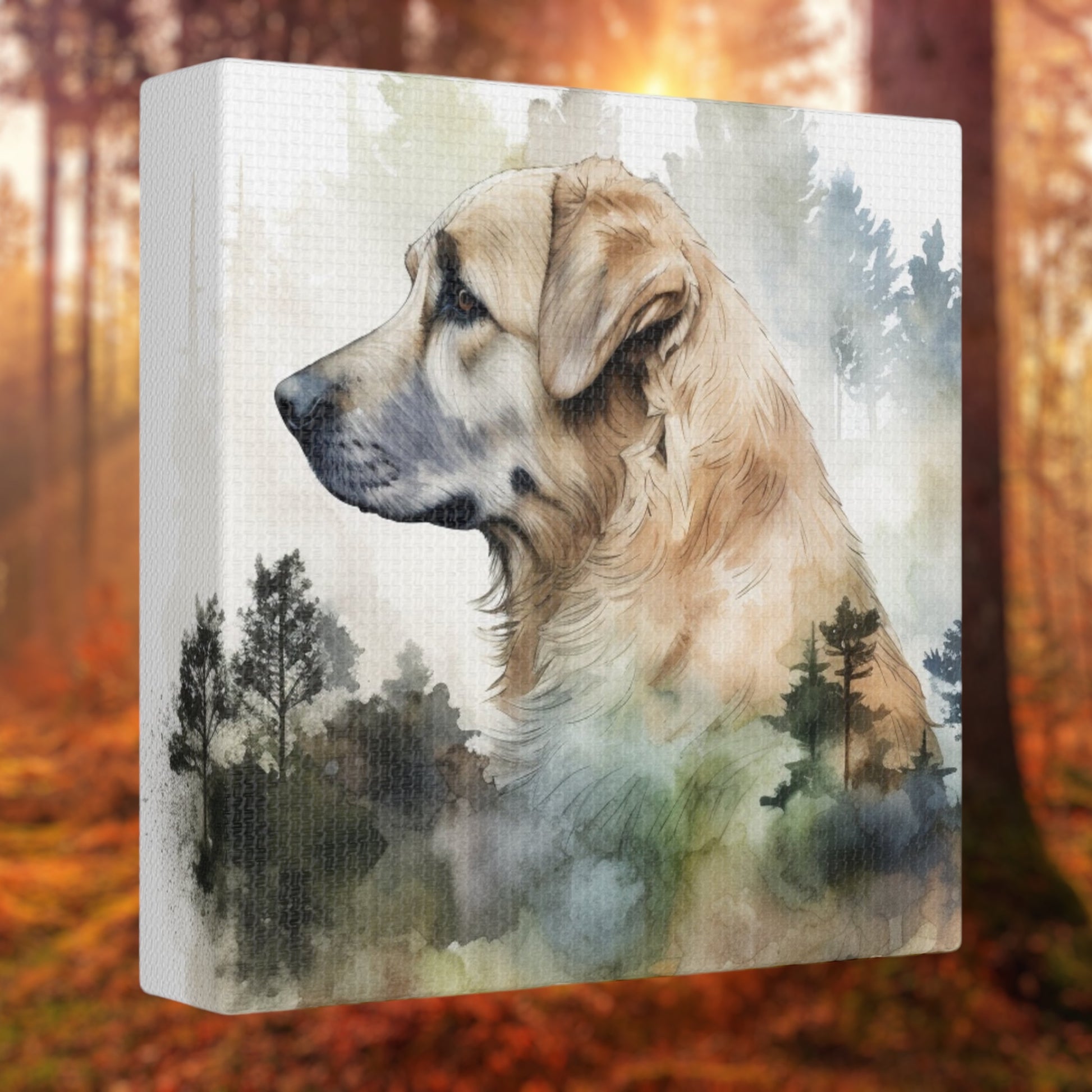 "Dog In The Woods" Watercolor Wall Art - Weave Got Gifts - Unique Gifts You Won’t Find Anywhere Else!