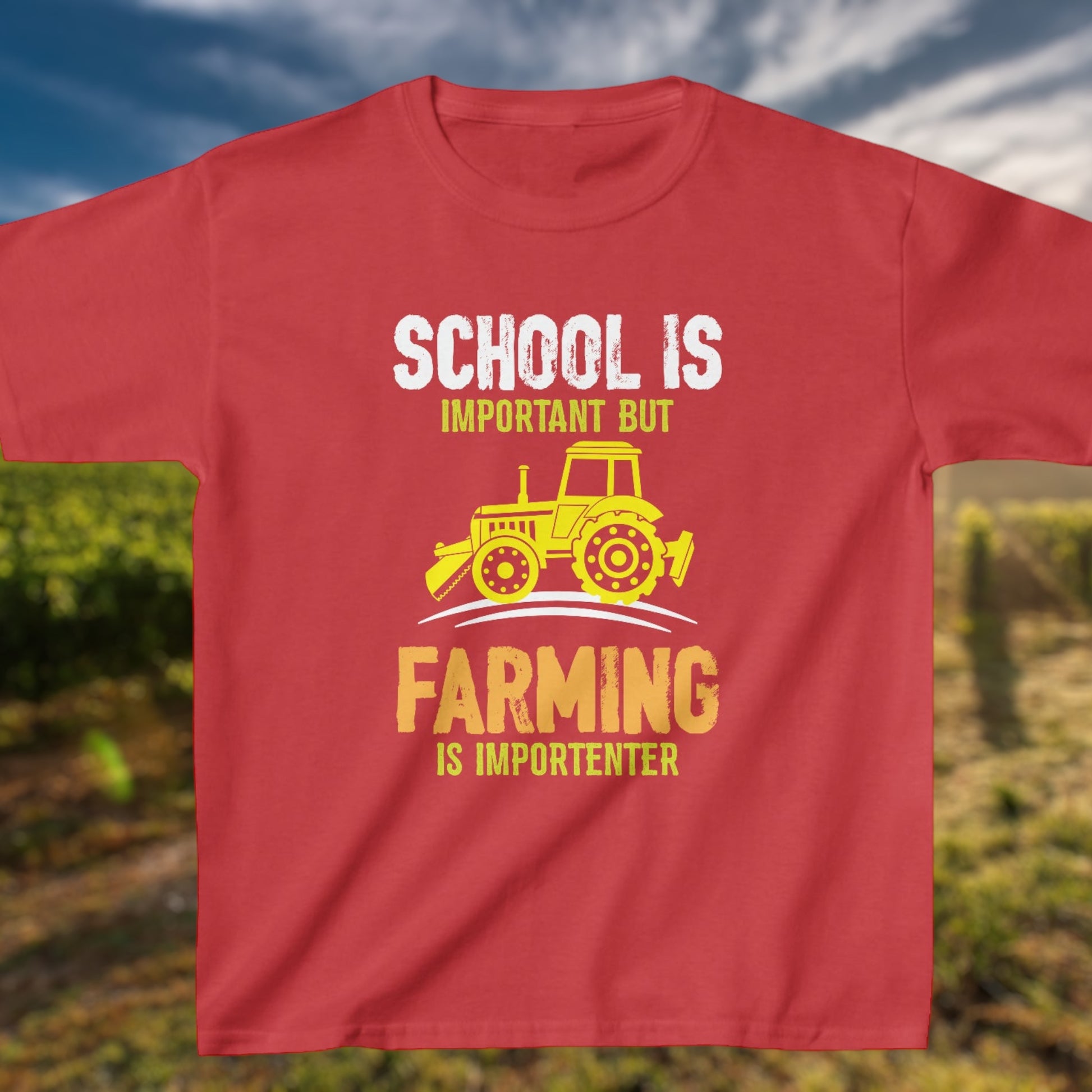"Farming Is Importanter" Kids Shirt - Weave Got Gifts - Unique Gifts You Won’t Find Anywhere Else!
