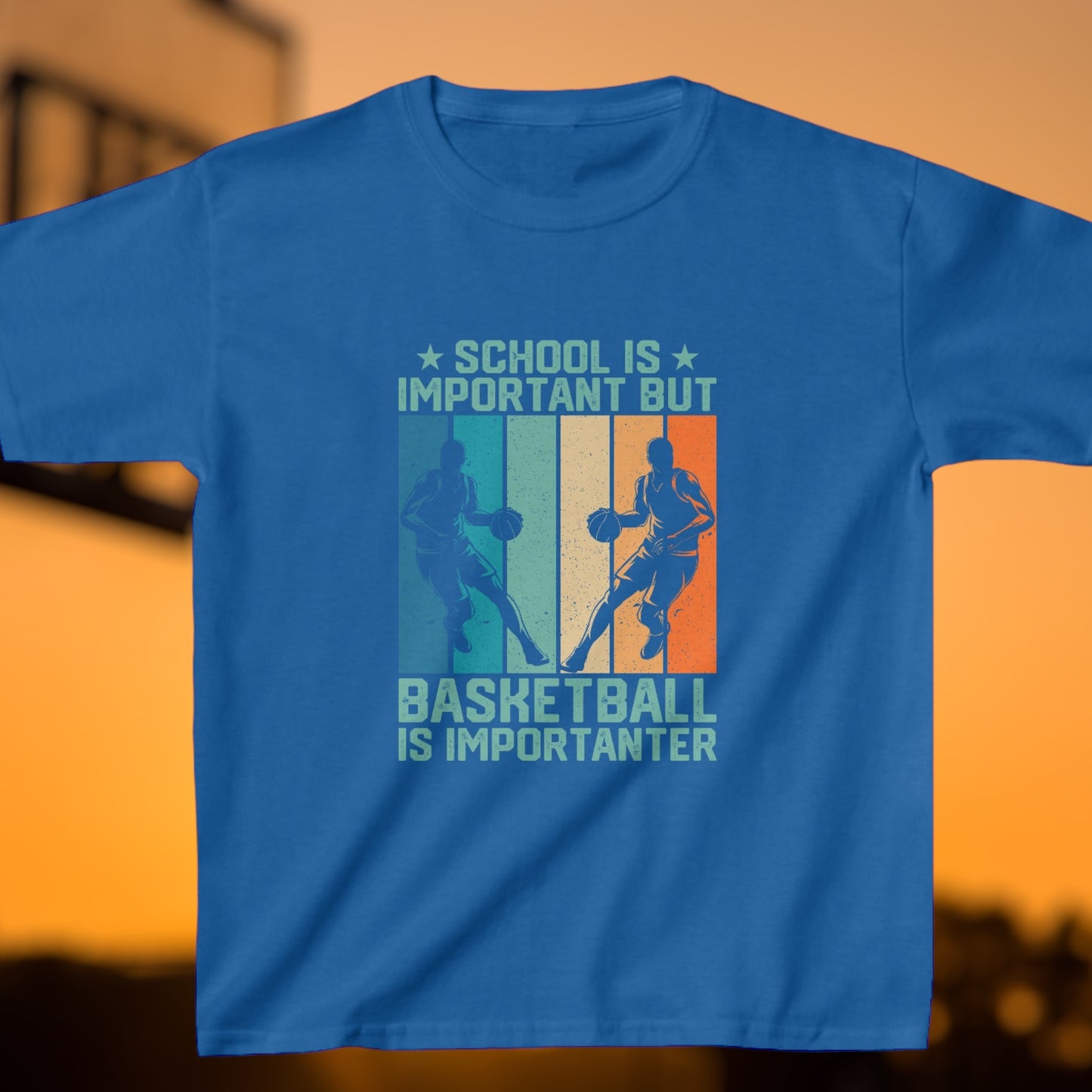"Basketball Is More ImportantER Than School" kids t-shirt
