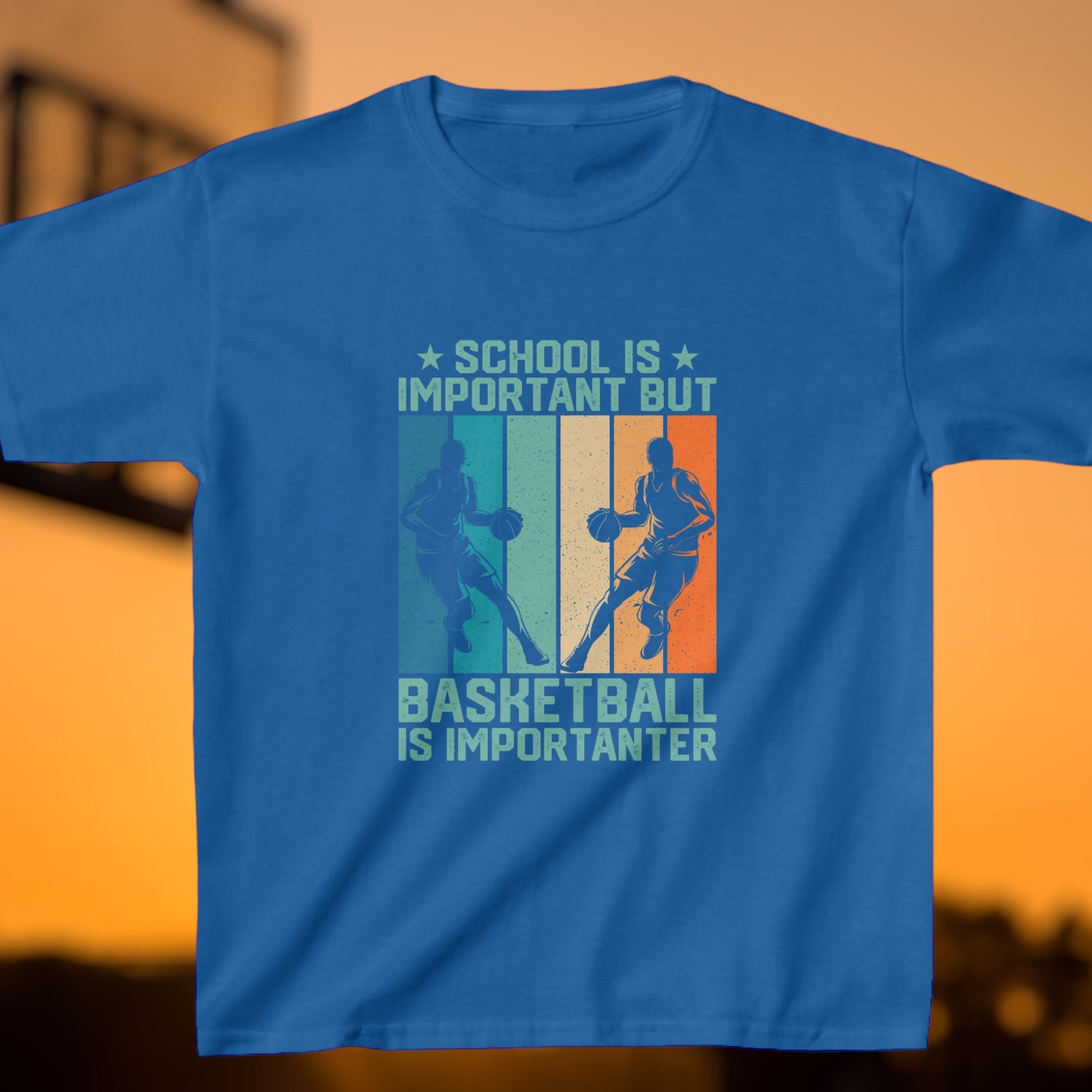 "Basketball Is More ImportantER Than School" kids t-shirt
