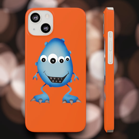 "Cheerful Blue Monster" iPhone Case - Weave Got Gifts - Unique Gifts You Won’t Find Anywhere Else!