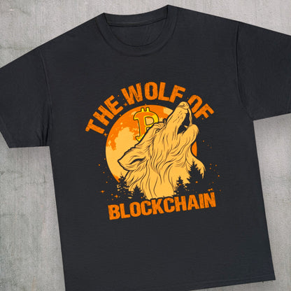The Wolf of Blockchain Bitcoin t-shirt
