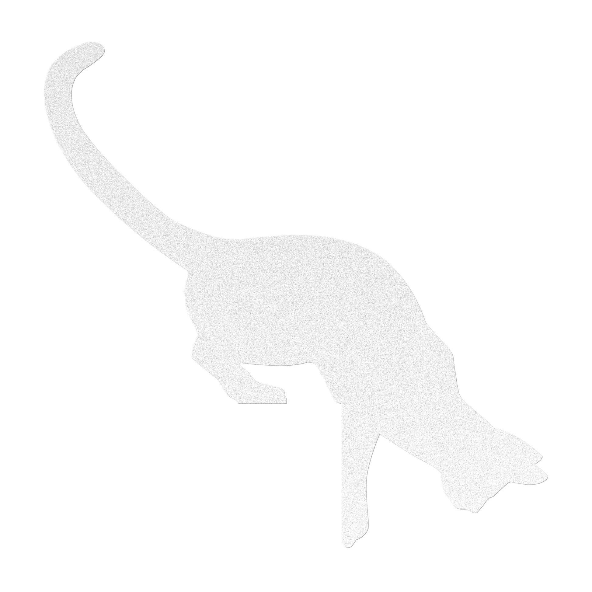 Sturdy steel cat art leaning over 90-degree angles
