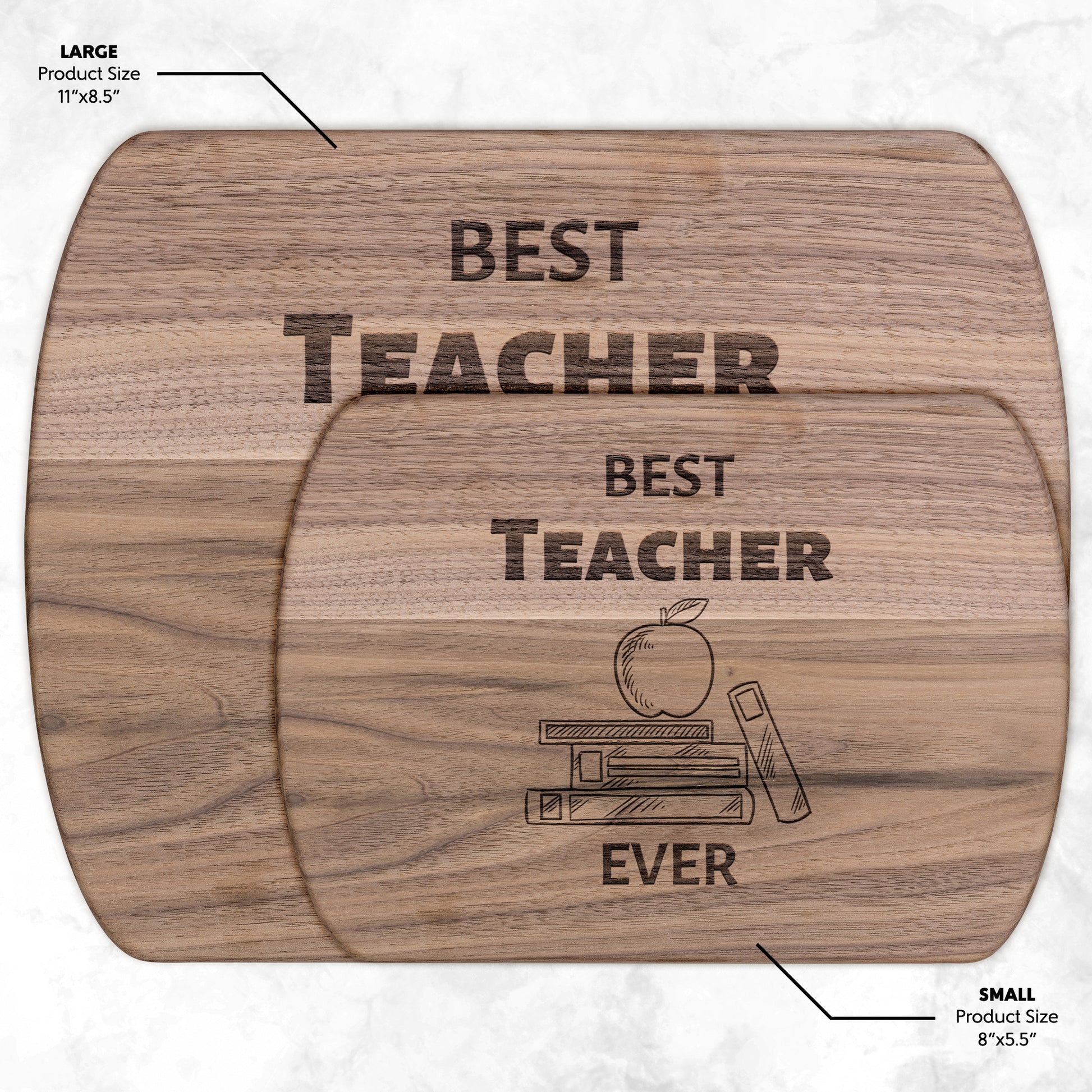Teacher cutting board idea featuring Best Teacher Ever design.
