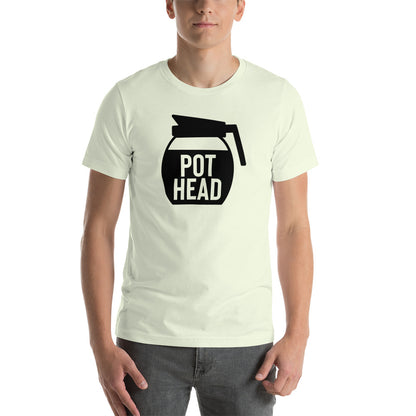 "Sustainably made 'Pot Head' t-shirt for thoughtful consumers."