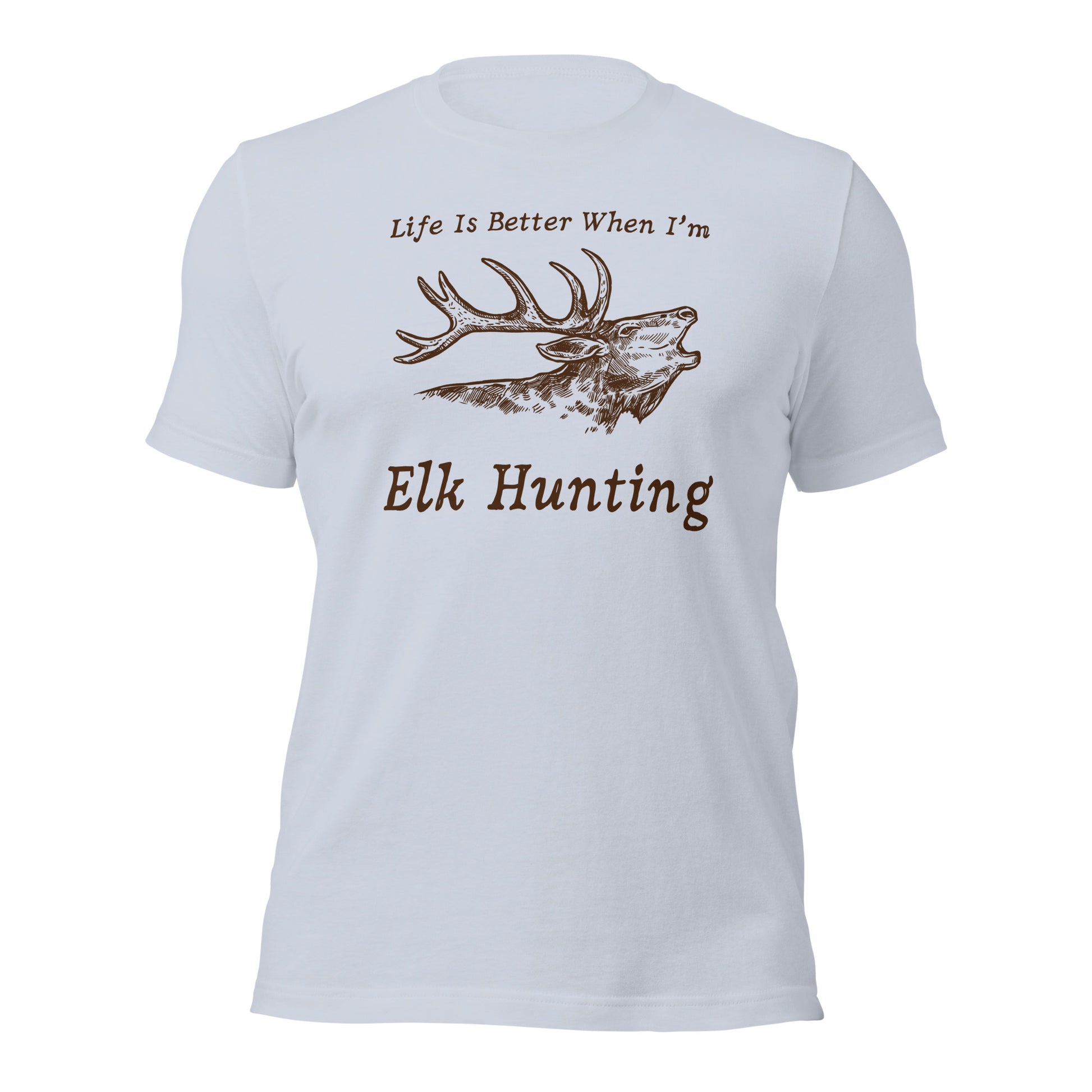 Pre-shrunk hunting shirt with bold lettering and antler graphic

