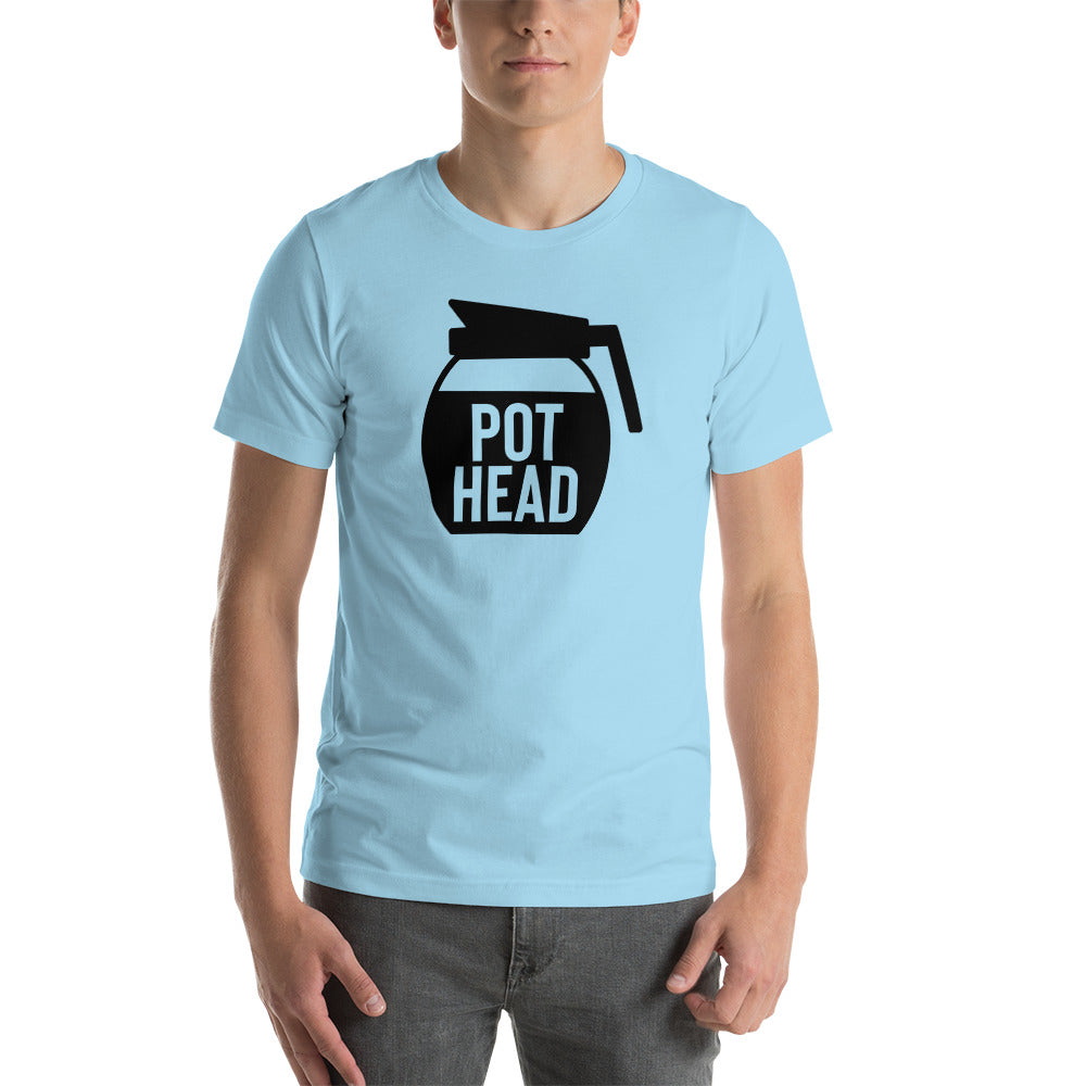 "Fun and casual 'Pot Head' t-shirt for everyday wear."