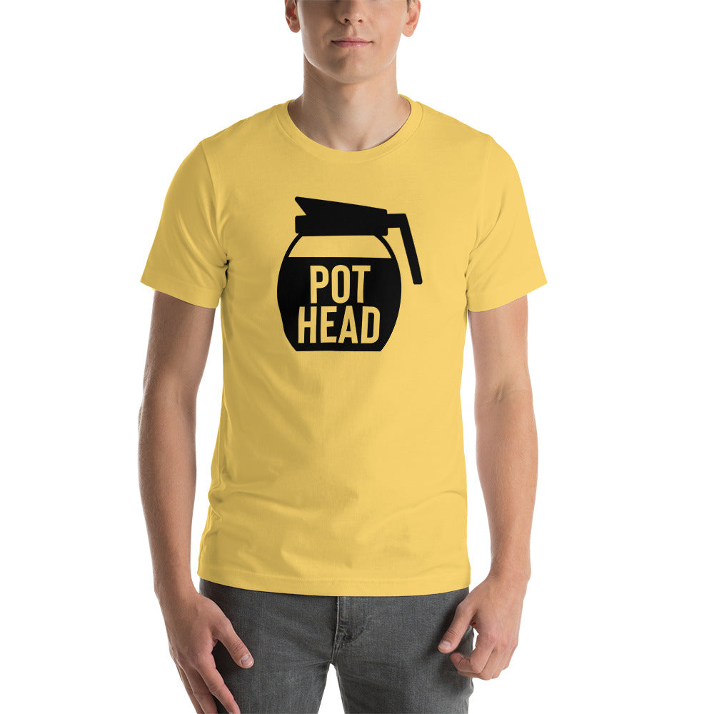 "Conversation-starting 'Pot Head' t-shirt for gatherings."